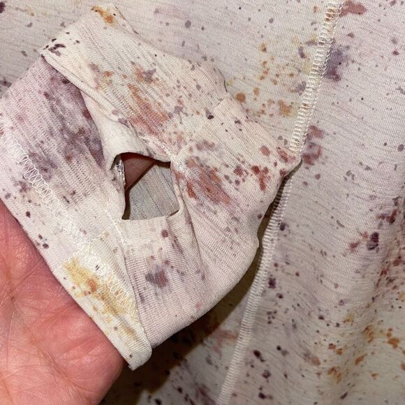 Calia by Carrie Underwood Womens Splatter Print Mock Neck Thumbhole Long Sleeve - Picture 8 of 11